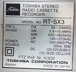 Toshiba RT-SX3 Compo System Restored - August 2018 (6).jpg